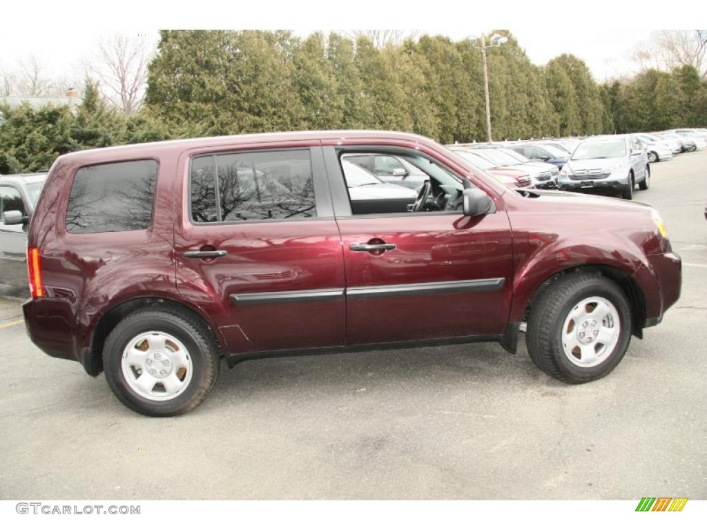 Dark Cherry Pearl 2011 Honda Pilot LX 4WD Exterior Photo #46765932