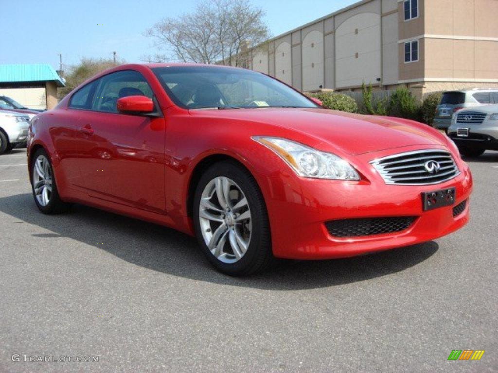 2008 G 37 Journey Coupe - Vibrant Red / Graphite photo #1