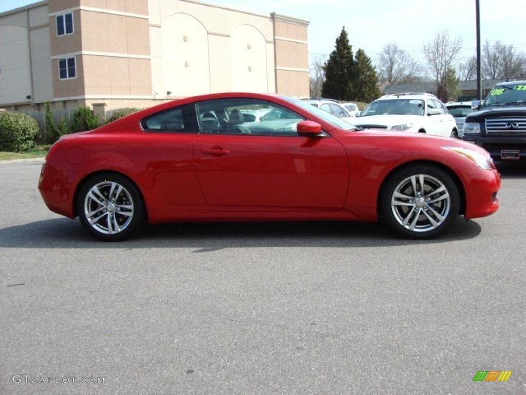 2008 G 37 Journey Coupe - Vibrant Red / Graphite photo #3