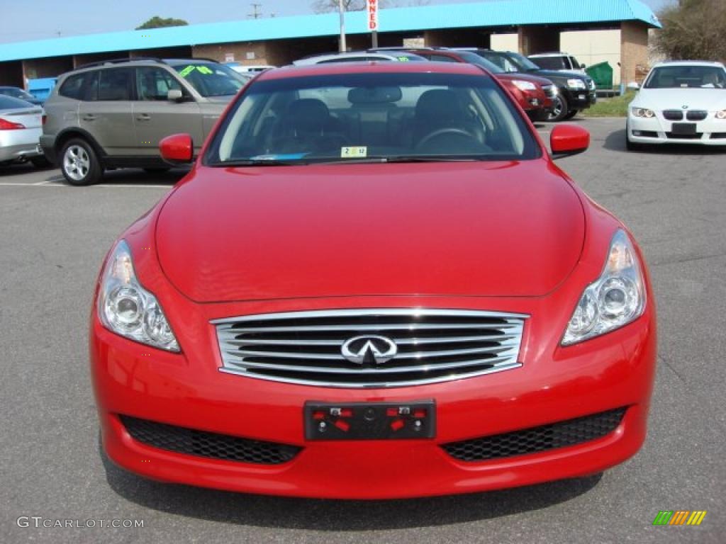 2008 G 37 Journey Coupe - Vibrant Red / Graphite photo #8
