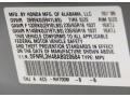NH700M: Alabaster Silver Metallic 2010 Honda Odyssey EX Color Code