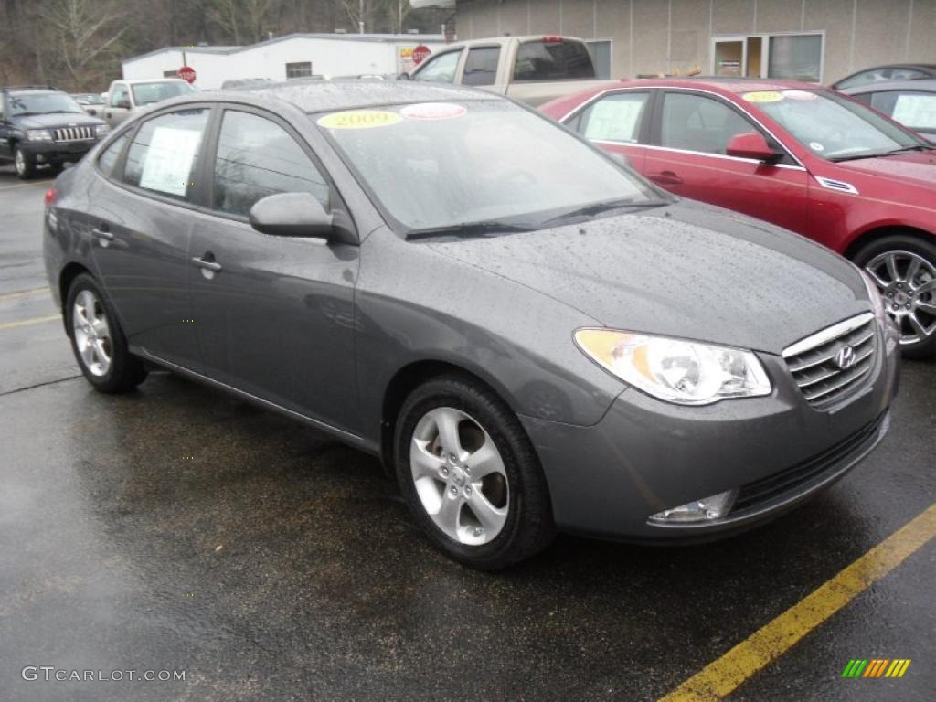 2009 Elantra GLS Sedan - Carbon Gray / Gray photo #2
