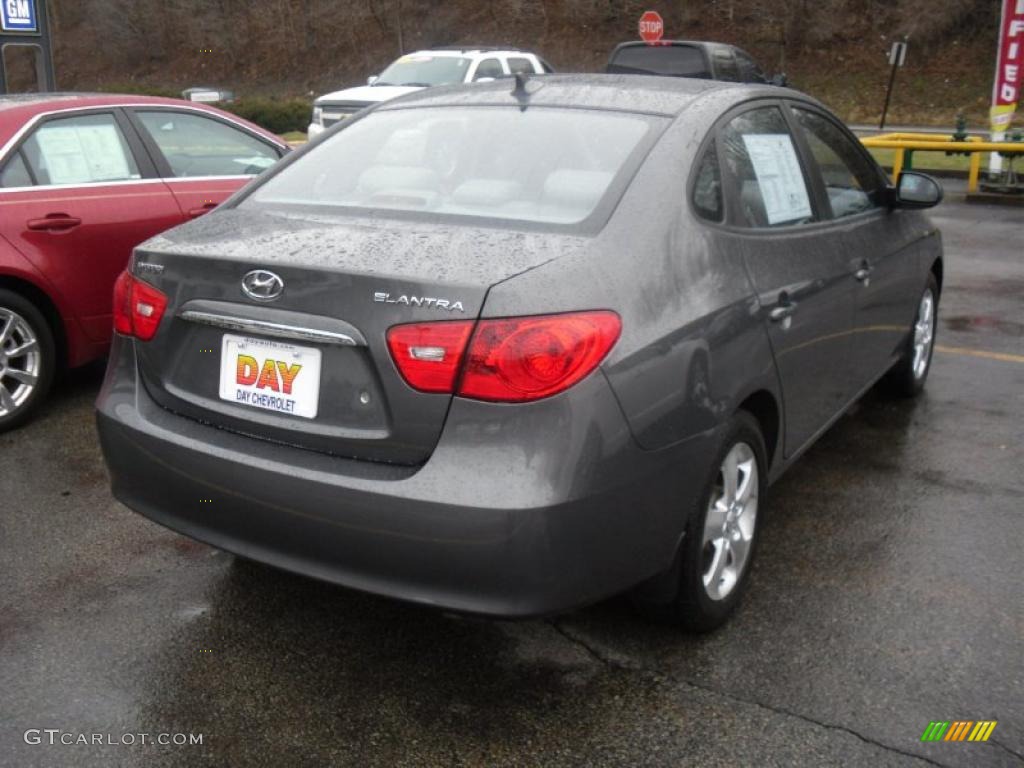 2009 Elantra GLS Sedan - Carbon Gray / Gray photo #3