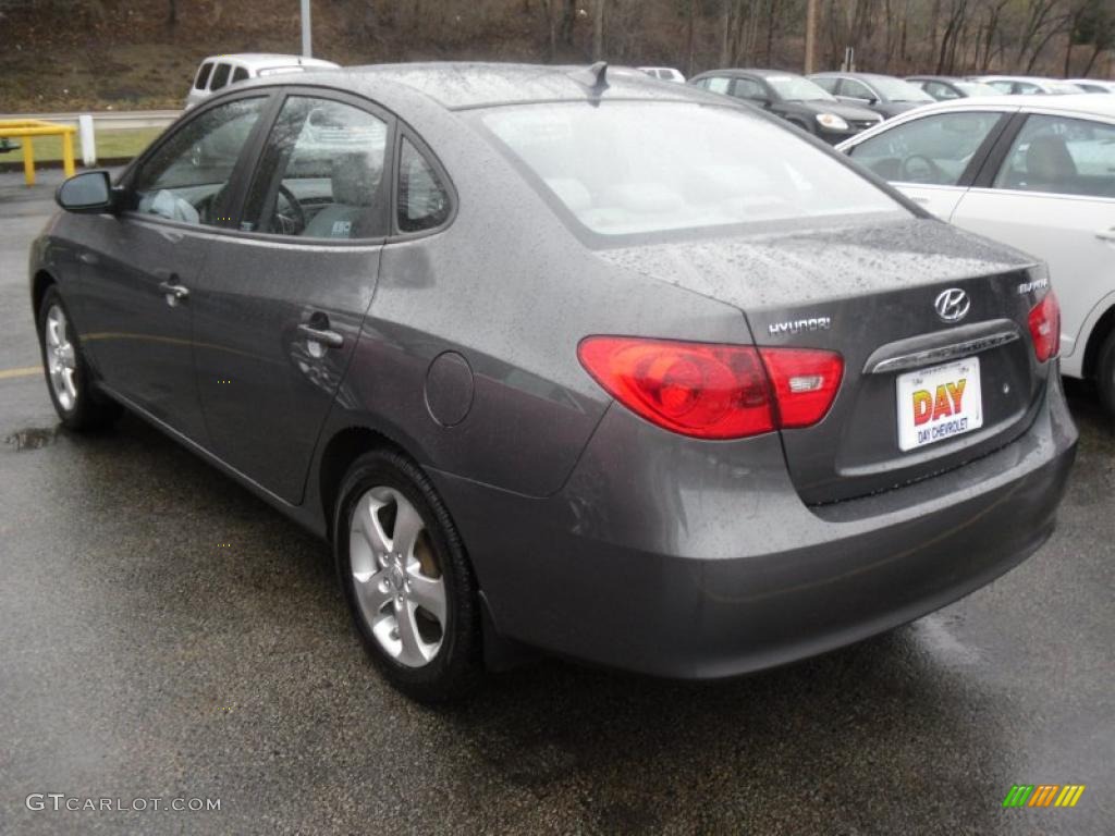 2009 Elantra GLS Sedan - Carbon Gray / Gray photo #4