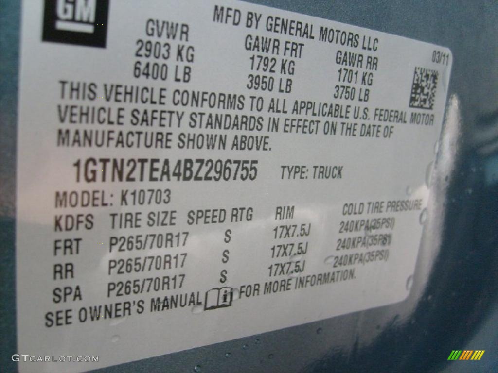 2011 Sierra 1500 Regular Cab 4x4 - Stealth Gray Metallic / Dark Titanium photo #17