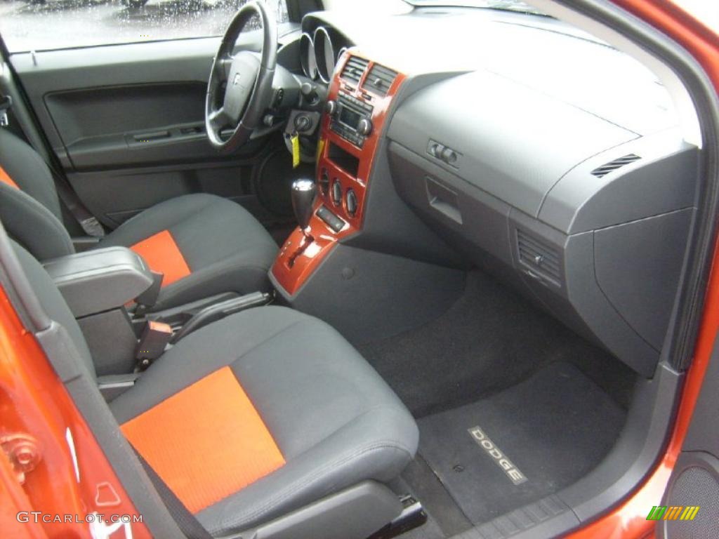 Dark Slate Gray Orange Interior 2008 Dodge Caliber R T Awd