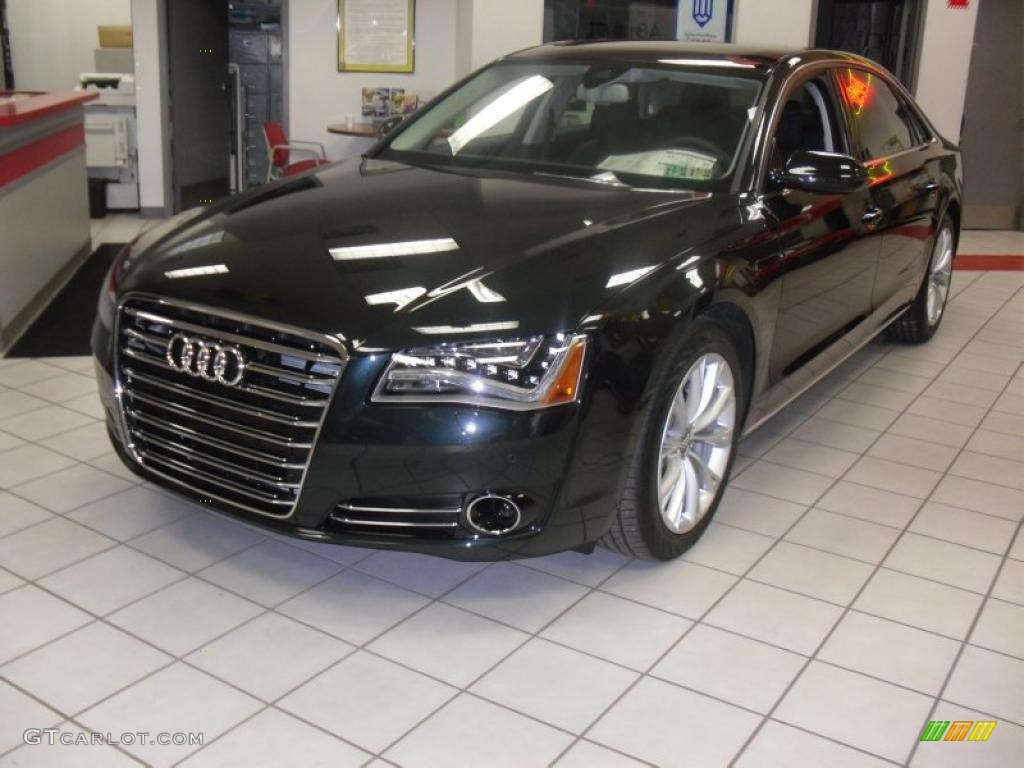 Emerald Black Metallic 2011 Audi A8 L 4.2 FSI quattro Exterior Photo #46769994