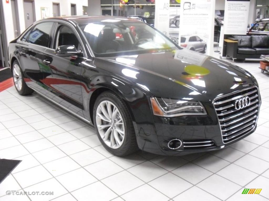 Emerald Black Metallic 2011 Audi A8 L 4.2 FSI quattro Exterior Photo #46770012