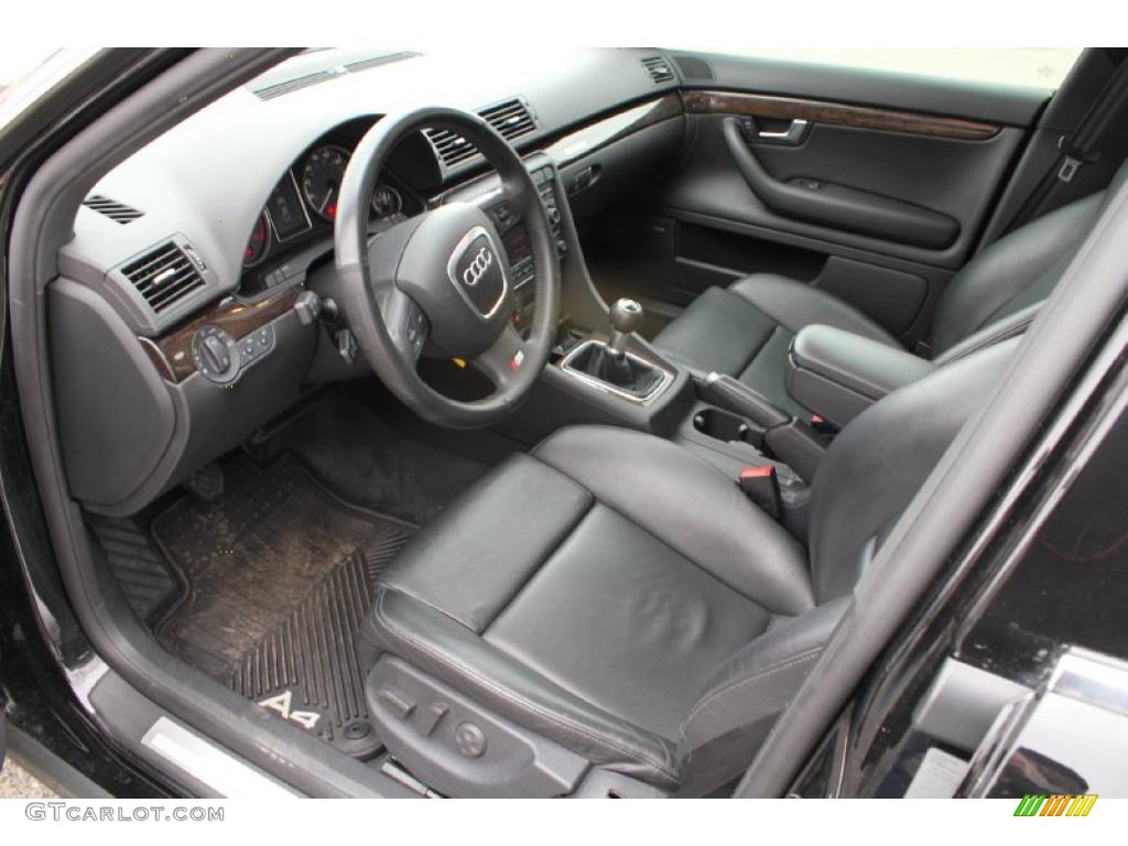 Ebony Interior 2005 Audi S4 4.2 quattro Sedan Photo #46770033