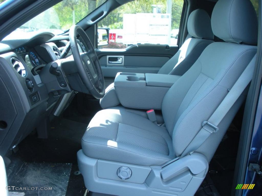 Steel Gray Interior 2011 Ford F150 XLT Regular Cab 4x4 Photo #46770126