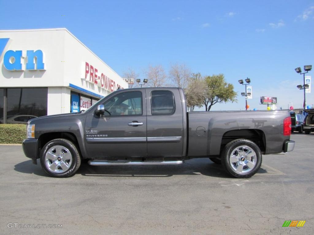 2010 Silverado 1500 LT Extended Cab - Taupe Gray Metallic / Ebony photo #4