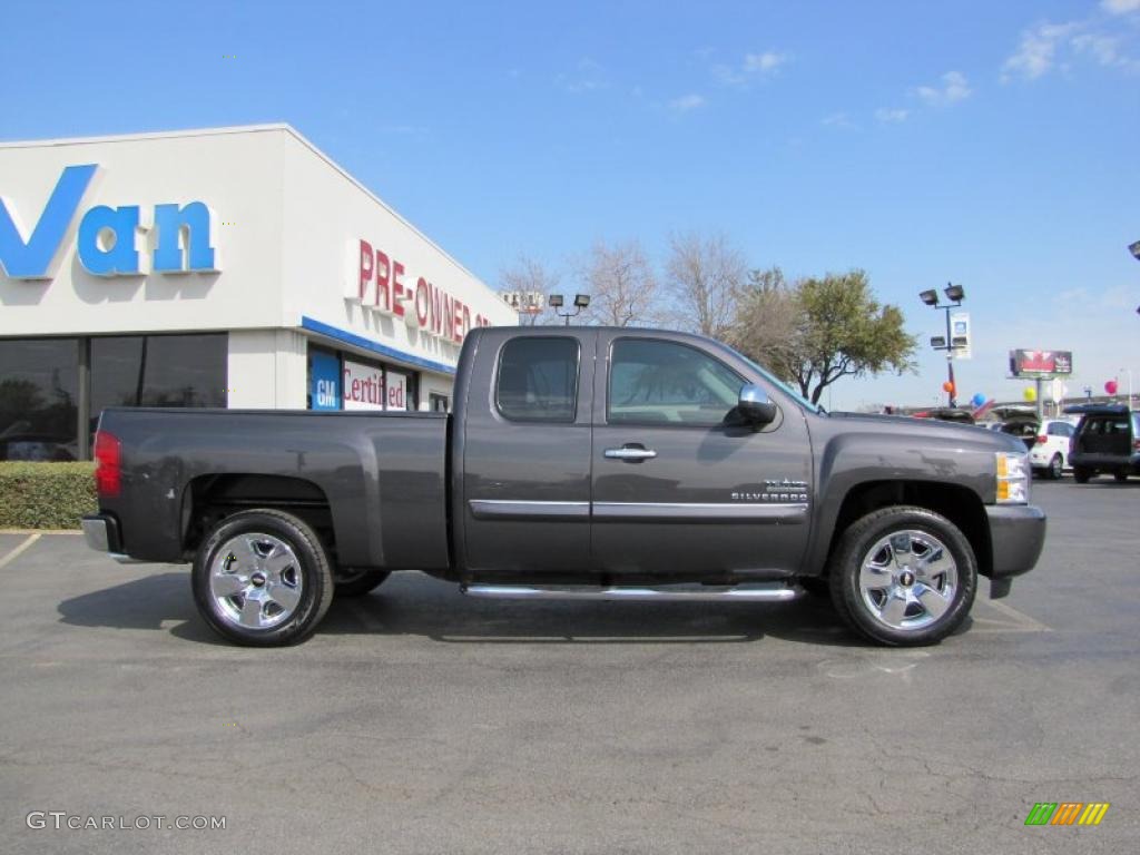 2010 Silverado 1500 LT Extended Cab - Taupe Gray Metallic / Ebony photo #7