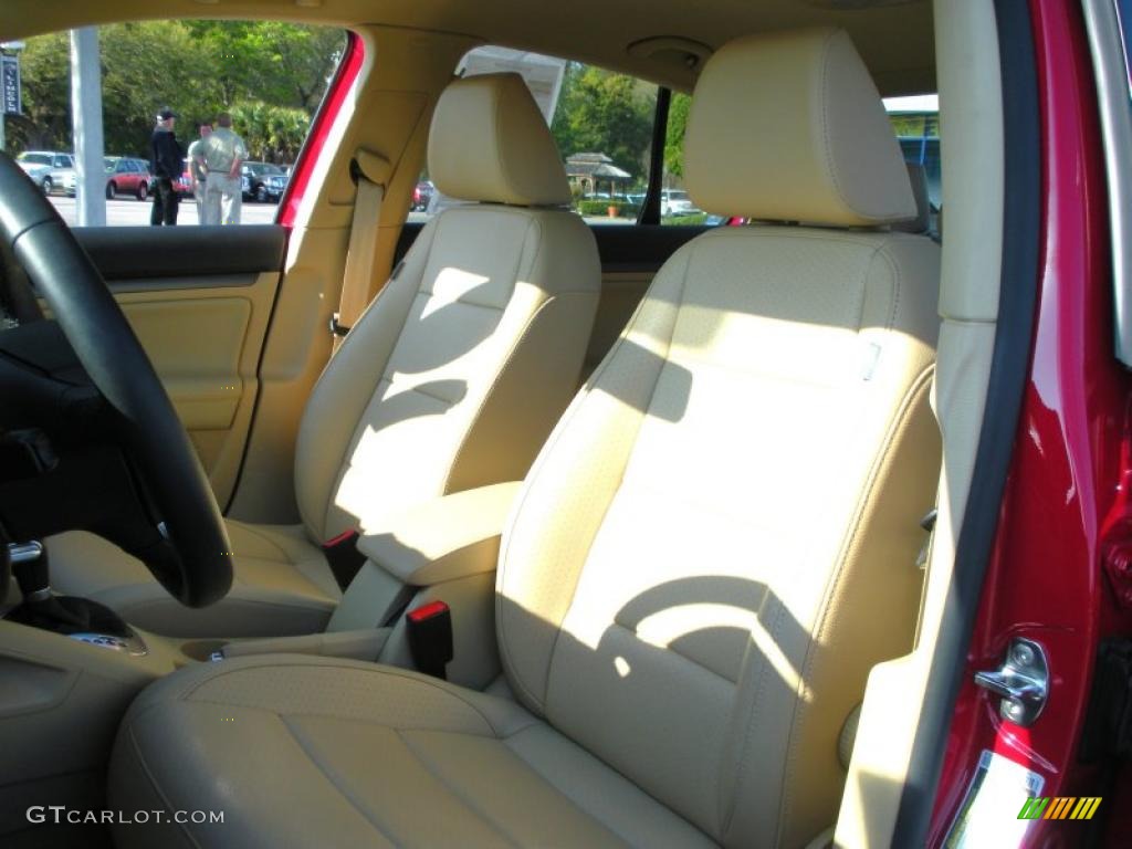 2009 Jetta TDI Sedan - Salsa Red / Pure Beige photo #13