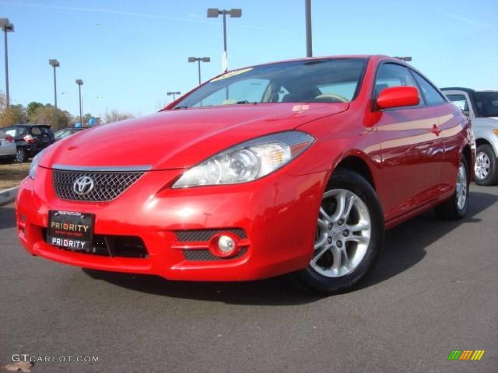 2007 Solara SE Coupe - Absolutely Red / Ivory photo #1