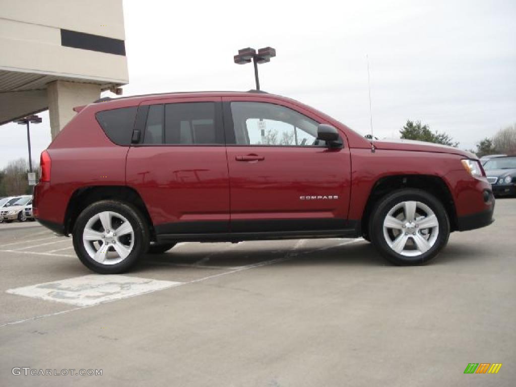 Deep Cherry Red Crystal Pearl 2011 Jeep Compass 2.4 Latitude Exterior Photo #46774687