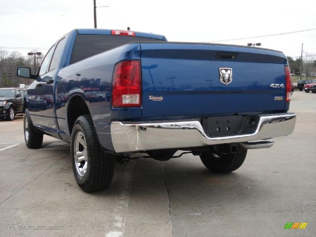 2011 Ram 1500 ST Quad Cab 4x4 - Deep Water Blue Pearl / Dark Slate Gray/Medium Graystone photo #5