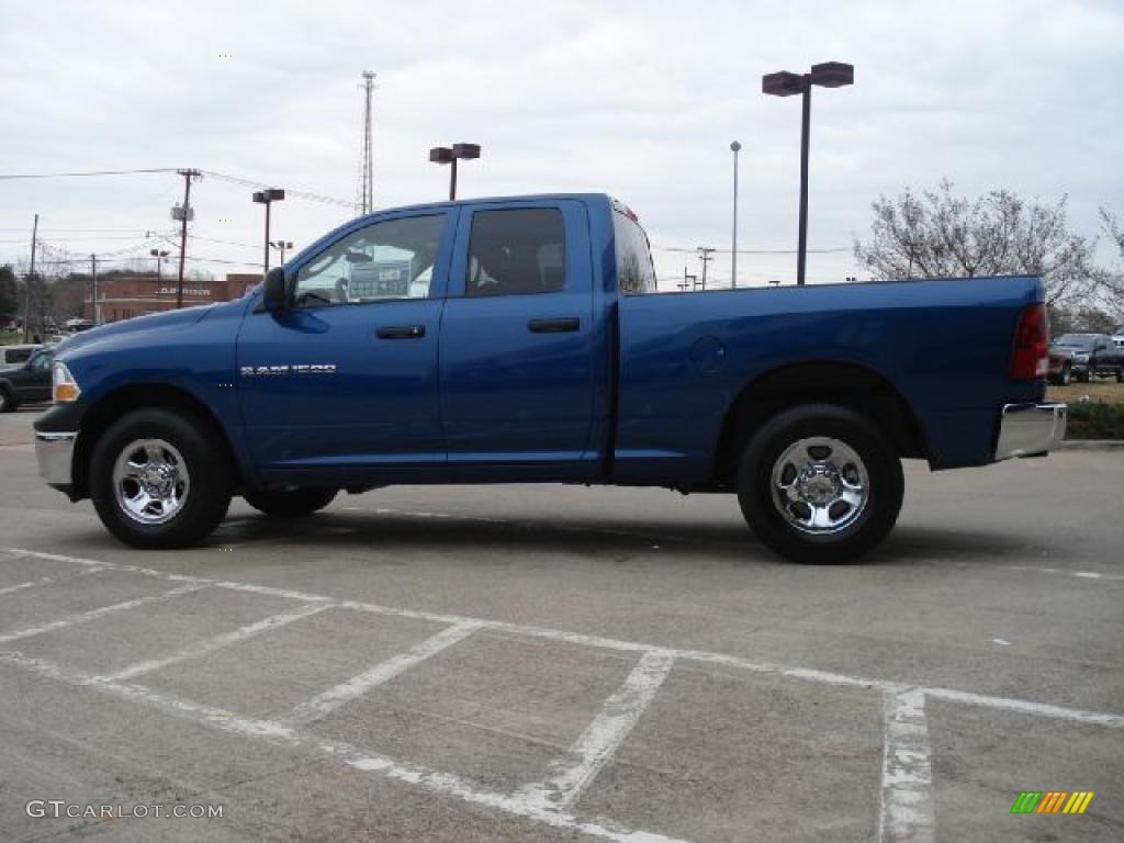 2011 Ram 1500 ST Quad Cab 4x4 - Deep Water Blue Pearl / Dark Slate Gray/Medium Graystone photo #6