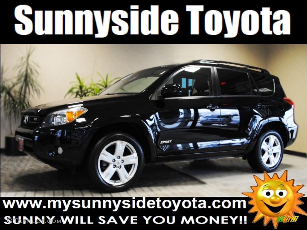 2007 RAV4 Sport 4WD - Black / Black photo #1