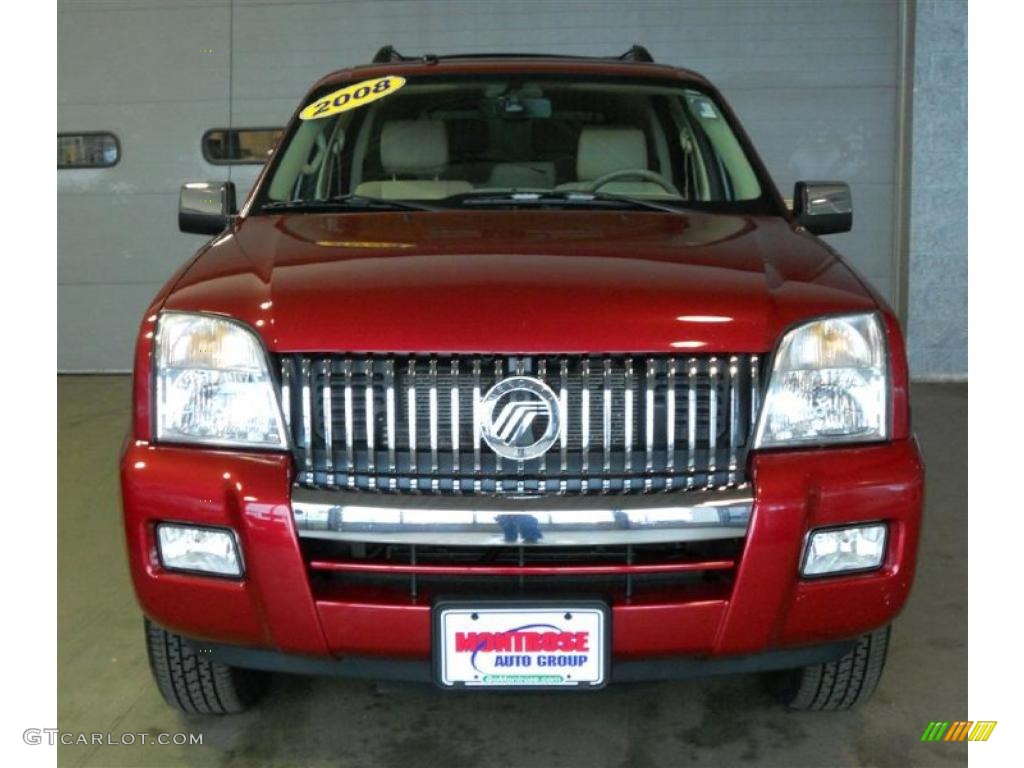 2008 Mountaineer Premier AWD - Vivid Red Metallic / Camel photo #7