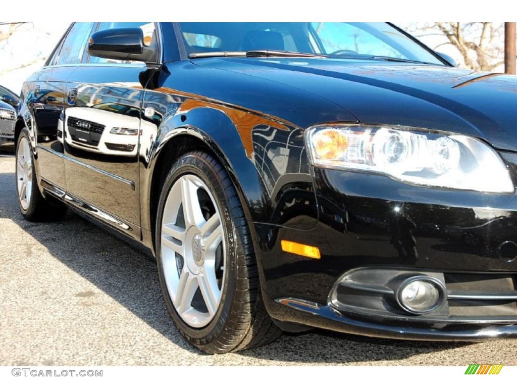 2008 A4 2.0T S-Line Sedan - Brilliant Black / Black photo #12