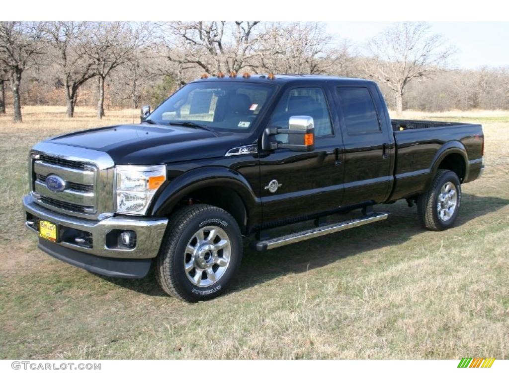 Tuxedo Black 2011 Ford F350 Super Duty Lariat Crew Cab 4x4 Exterior Photo #46779450