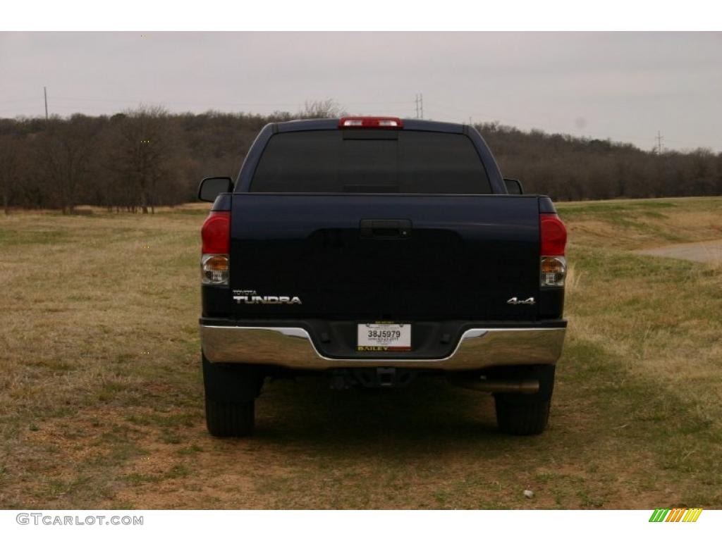 2008 Tundra SR5 Double Cab 4x4 - Nautical Blue Metallic / Beige photo #5