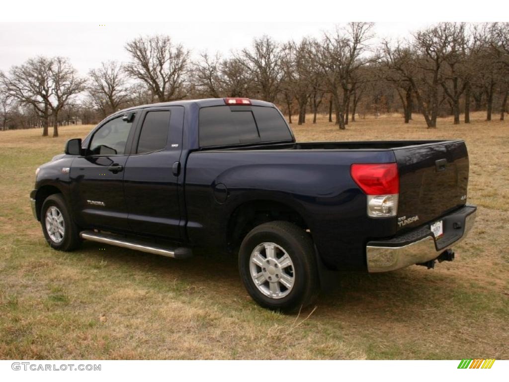 2008 Tundra SR5 Double Cab 4x4 - Nautical Blue Metallic / Beige photo #6