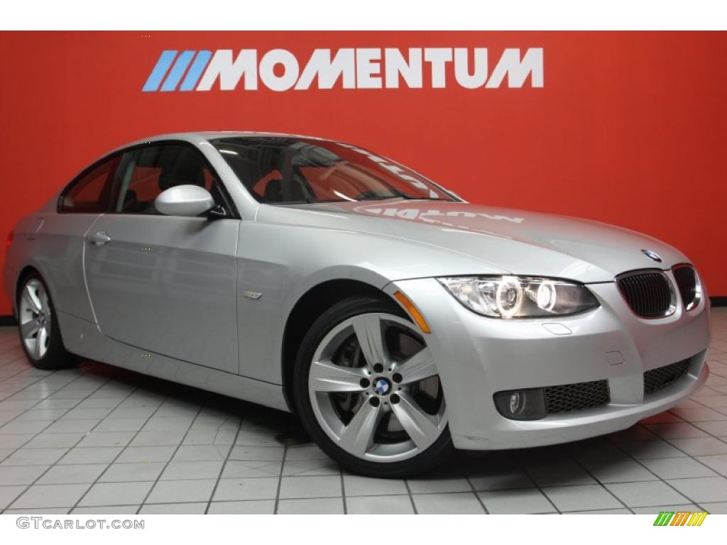 2009 3 Series 335i Coupe - Titanium Silver Metallic / Black photo #1