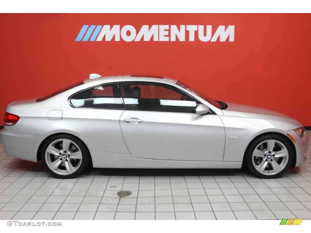 2009 3 Series 335i Coupe - Titanium Silver Metallic / Black photo #2