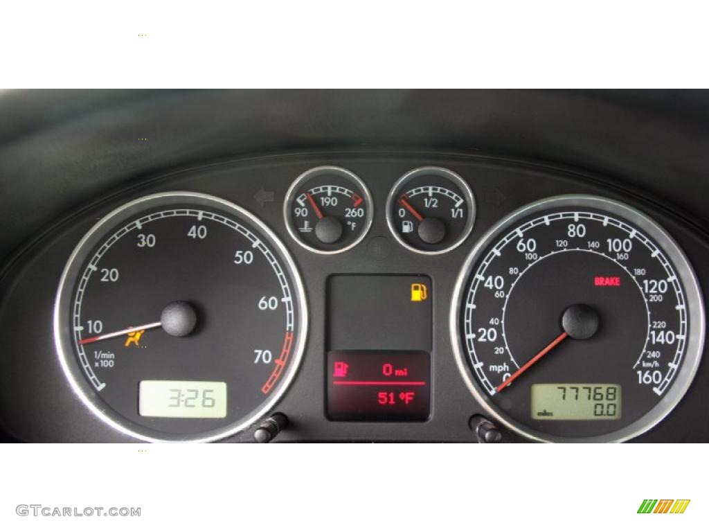 2003 Volkswagen Passat GLS Wagon Gauges Photo #46781973