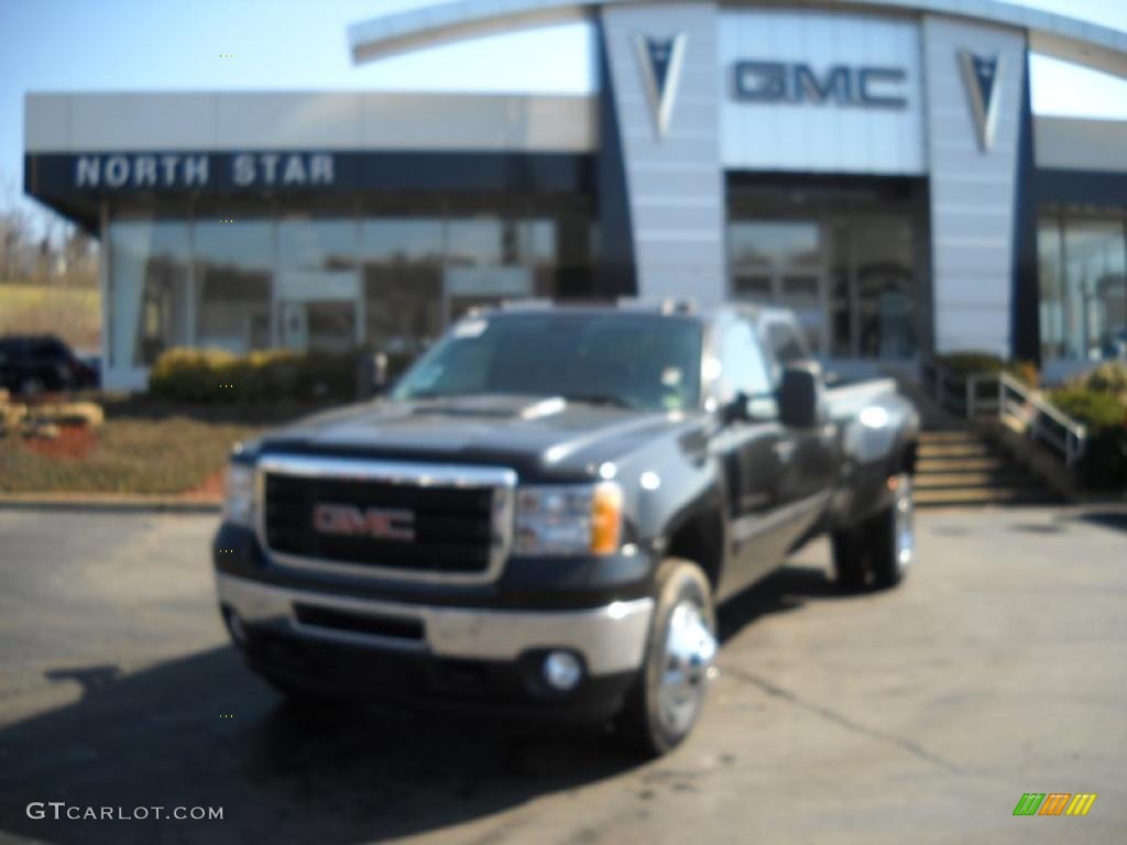 2011 Sierra 3500HD SLT Crew Cab 4x4 Dually - Onyx Black / Ebony photo #1