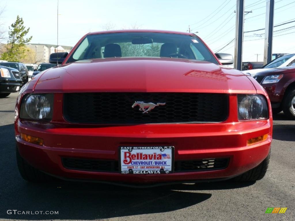 2005 Mustang V6 Premium Coupe - Redfire Metallic / Light Graphite photo #2