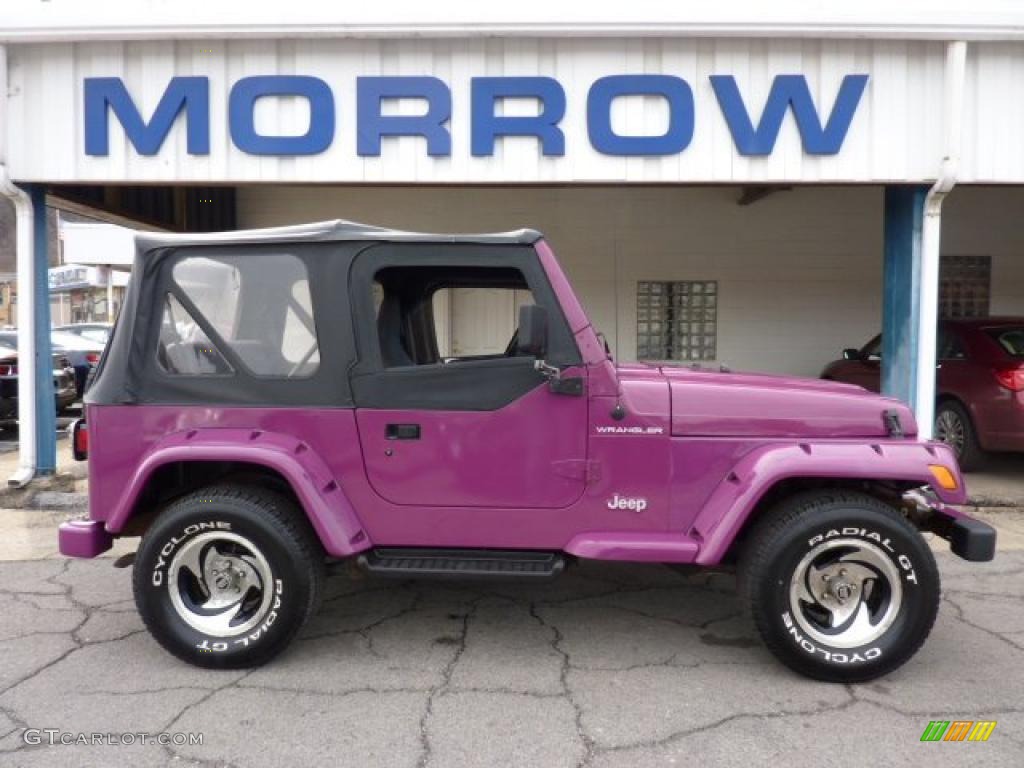 1997 Wrangler SE 4x4 - Magenta / Gray photo #1