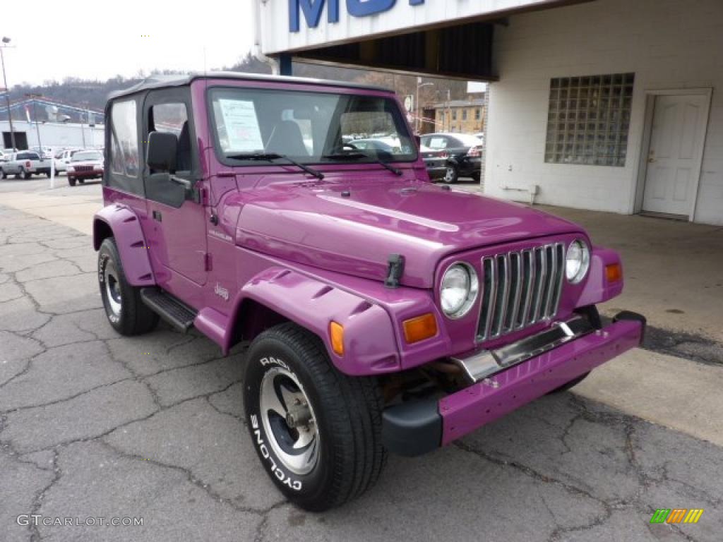 Magenta 1997 Jeep Wrangler SE 4x4 Exterior Photo #46784259