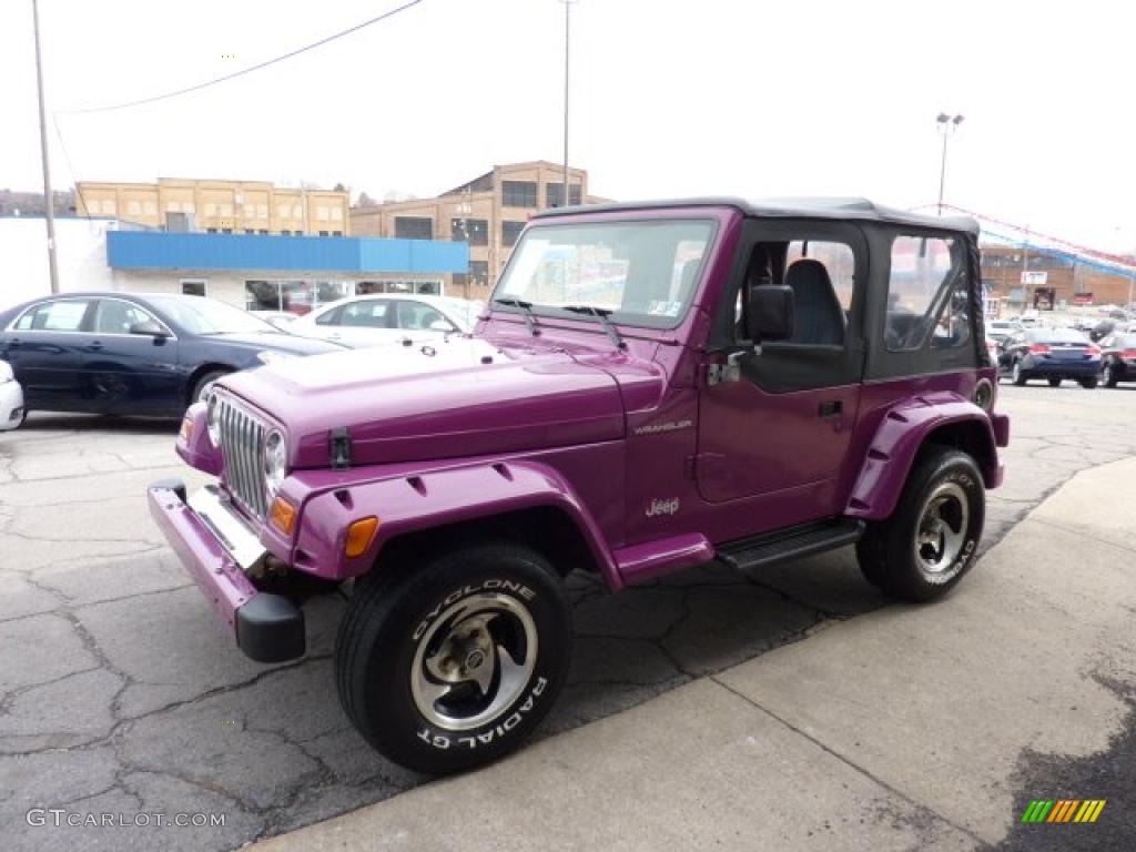 1997 Wrangler SE 4x4 - Magenta / Gray photo #5