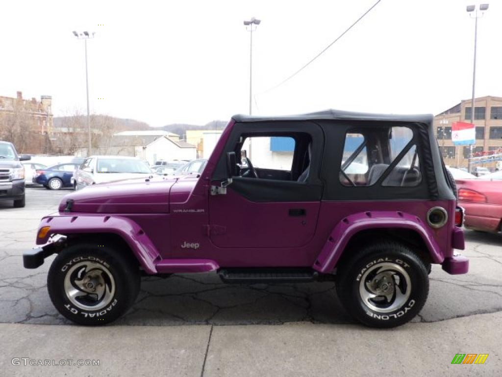 1997 Wrangler SE 4x4 - Magenta / Gray photo #6