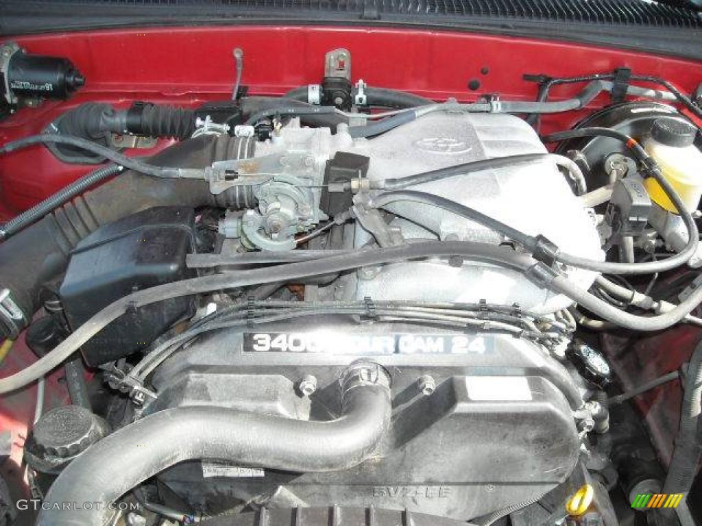 2001 Tacoma V6 PreRunner Double Cab - Radiant Red / Oak Beige photo #18