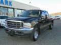 2004 Dark Green Satin Metallic Ford F250 Super Duty Lariat Crew Cab 4x4  photo #1