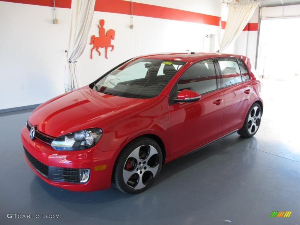 2011 GTI 4 Door - Tornado Red / Interlagos Plaid Cloth photo #1