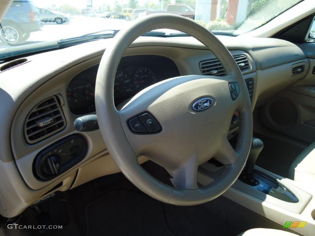 2003 Ford Taurus SES Medium Parchment Steering Wheel Photo #46788651