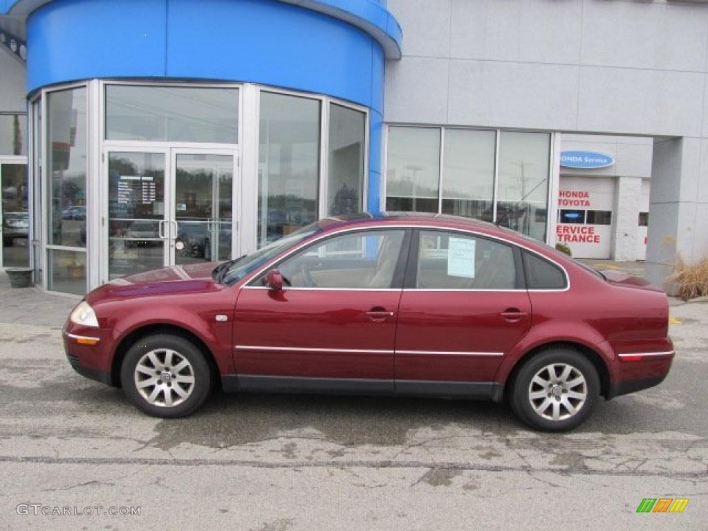 2003 Passat GLS Sedan - Colorado Red Pearl / Beige photo #3