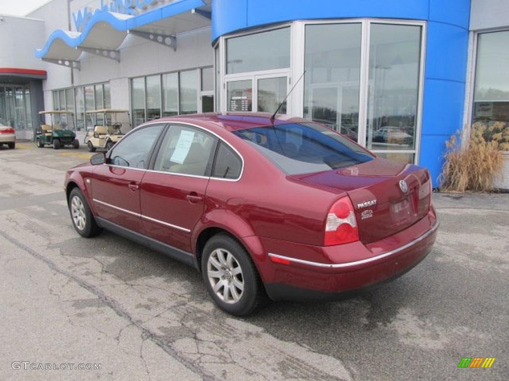 2003 Passat GLS Sedan - Colorado Red Pearl / Beige photo #6