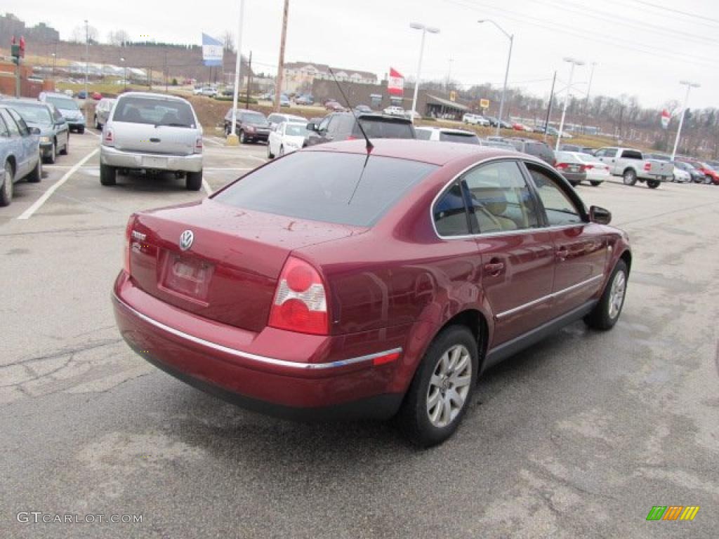 2003 Passat GLS Sedan - Colorado Red Pearl / Beige photo #7