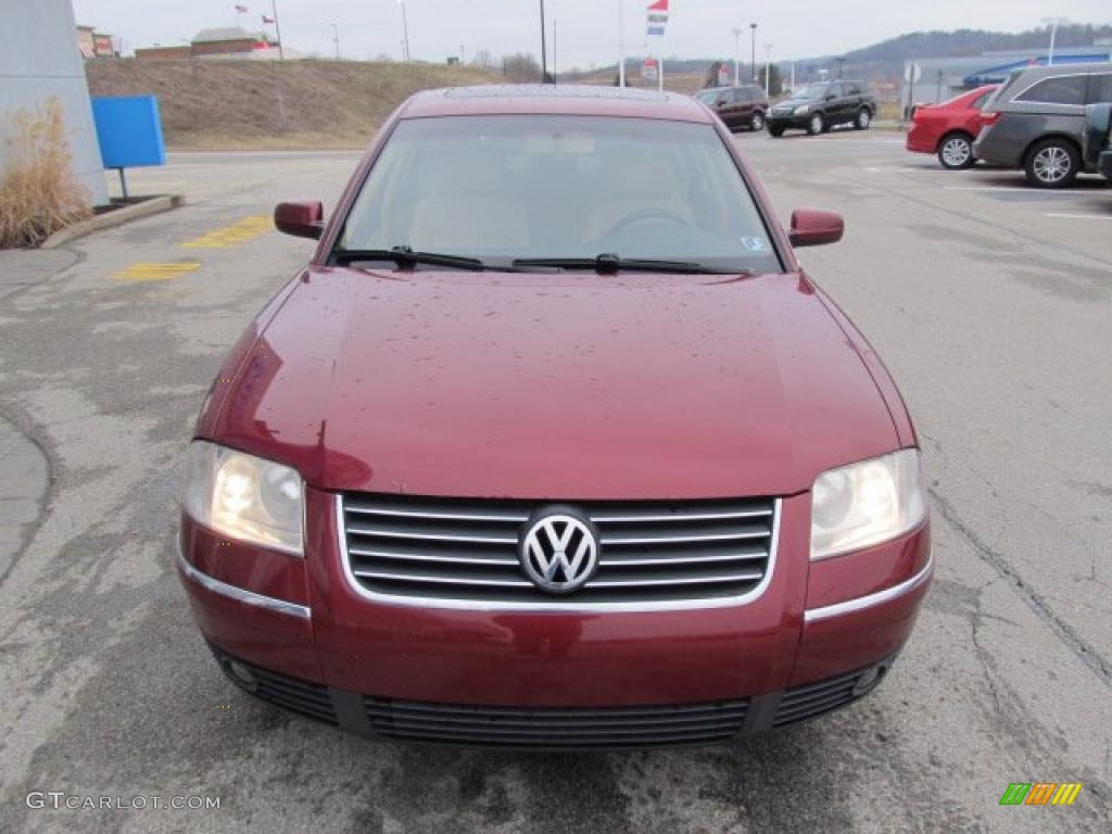2003 Passat GLS Sedan - Colorado Red Pearl / Beige photo #10