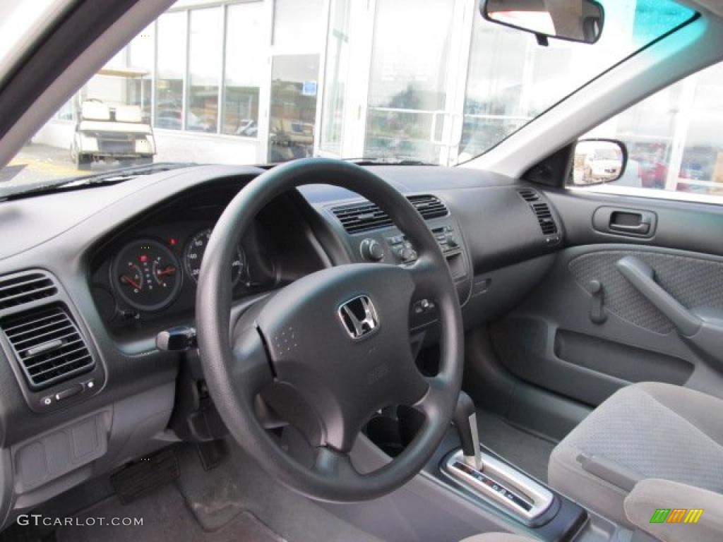Gray Interior 2004 Honda Civic Value Package Sedan Photo #46789812