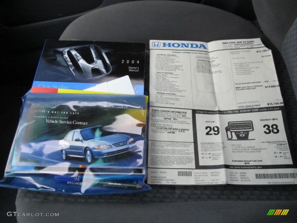 2004 Honda Civic Value Package Sedan Window Sticker Photos
