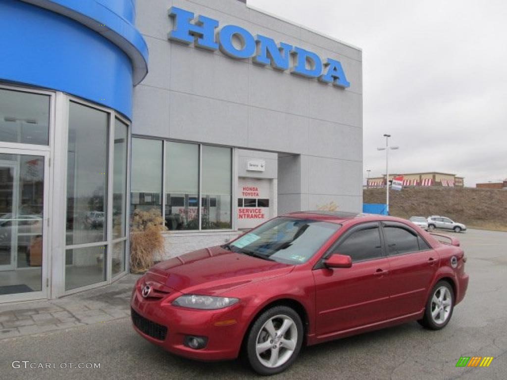 2006 MAZDA6 i Sport Sedan - Redfire Metallic / Black photo #1