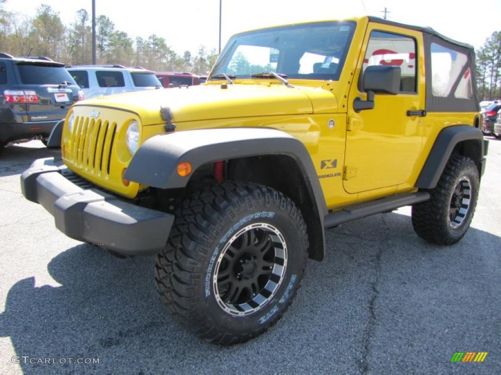 Detonator Yellow 2009 Jeep Wrangler X 4x4 Exterior Photo #46790787