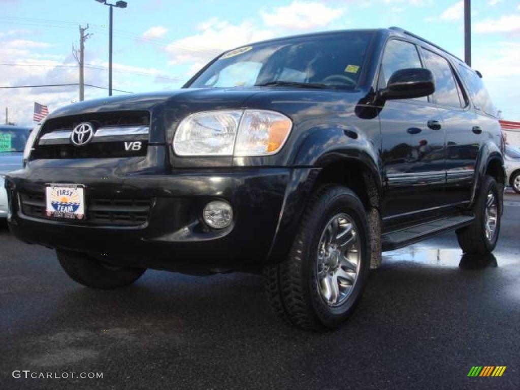 2006 Sequoia Limited 4WD - Black / Taupe photo #1