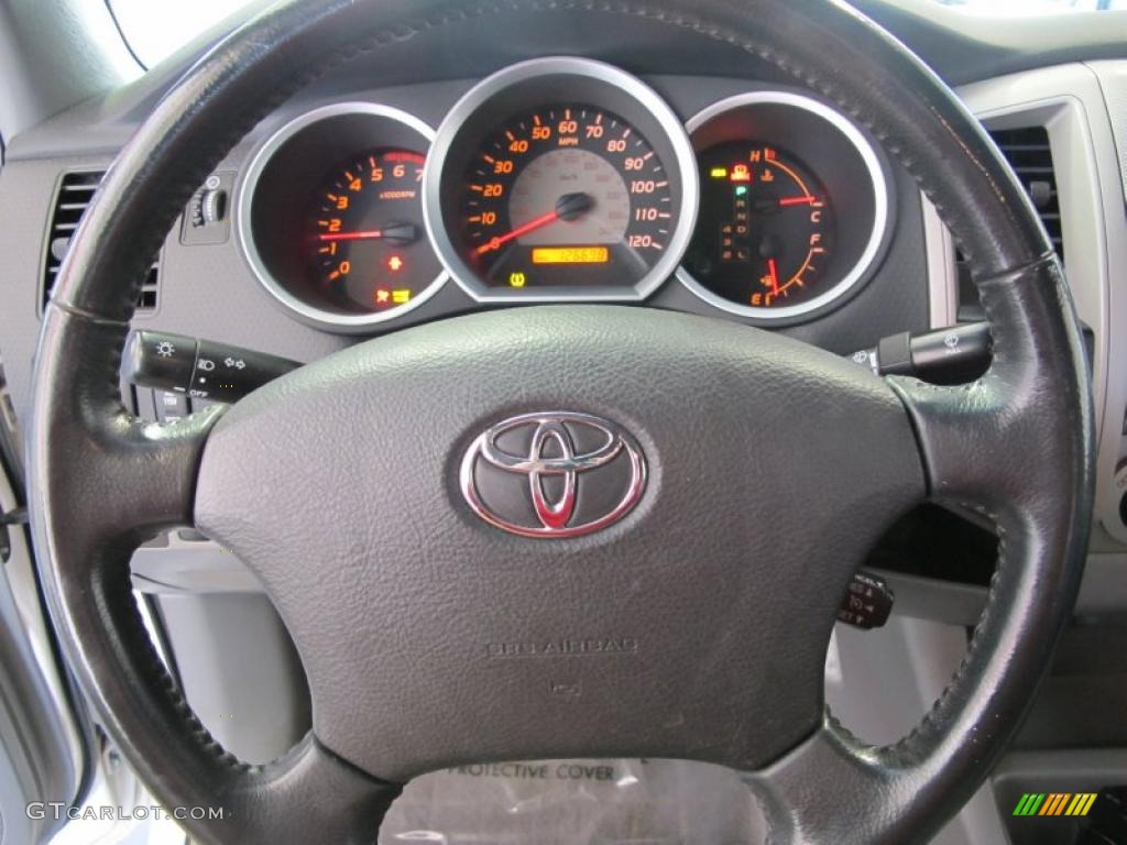 2006 Toyota Tacoma V6 PreRunner TRD Access Cab Graphite Gray Steering Wheel Photo #46791291